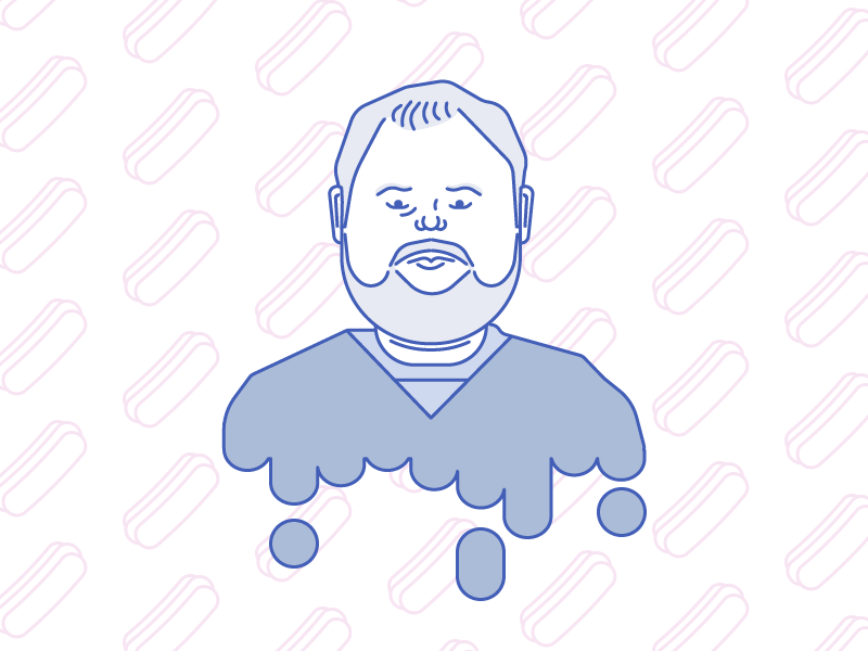 Phil Kessel with hot dogs by Brendan Miller on Dribbble