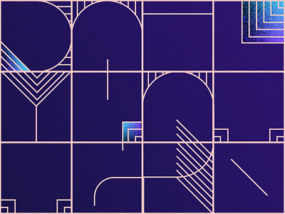 Daily Pattern - 11 22 19 angles art deco daily pattern gradient lettering noise purple square