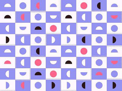 Daily Pattern - 11 25 19 circles dots geometric geometric pattern gray pattern pink purple shapes white