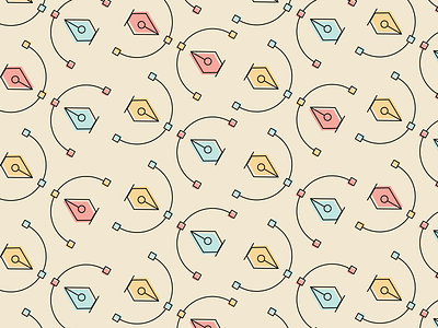 Daily Pattern - 11 30 19 beige icons muted pattern pen tool vector