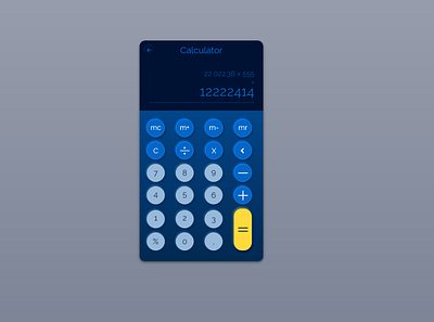 Daily UI :: Day 004 - Calculator dailyui ui