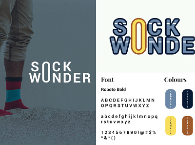 Sock Wonder design logo logodesign typography