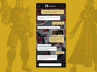 Daily UI :: Day 013 - Direct Messaging daily ui challenge dailyui design destiny 2 ui