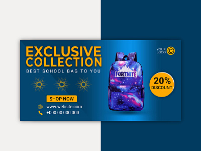 School Bag Banner Desing