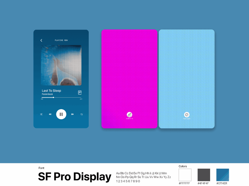 Re.Play - Party Music Player app design minimal ui ux