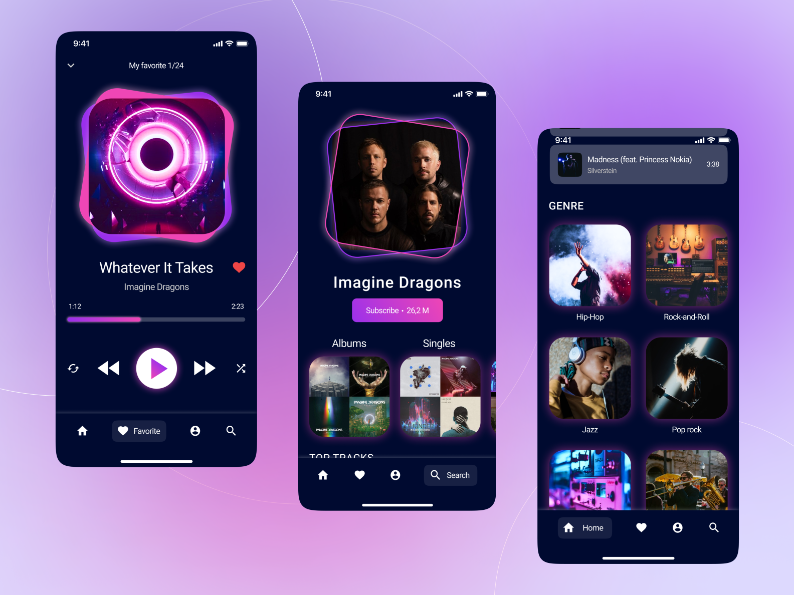 Music Player App by Varvara Kloktunova on Dribbble