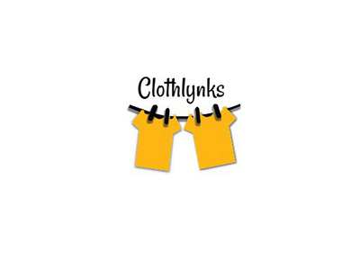 Clothlynks Logo brand design clothes clothing brand ecommerce graphic design illustrator logo logo design vector yellow