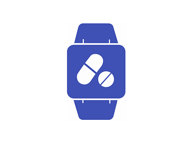 MediTracker Trial Logo brand design capsule design graphic design illustration illustrator iwatch logo design medical medical app medicine pills tablets tracker tracker app watch