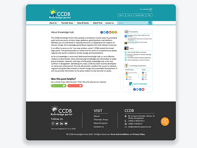 CCDB Knowledge Portal About Us Page