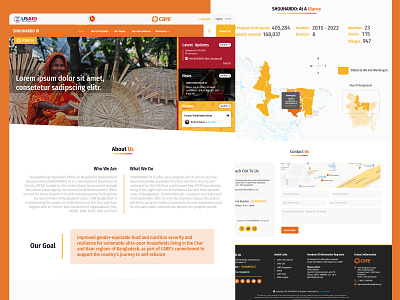 SHOUHARDO III Website Re-Design bangladesh care care bangladesh charity design ngo non profit organization re design ui ui design usaid web design website website design