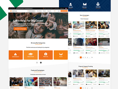 Mortfund Nigeria - Crowdfunding Website Home Page Design africa crowdfunding design donate fundraising help life mortfund nigeria people save lives ui ui design web design website website design