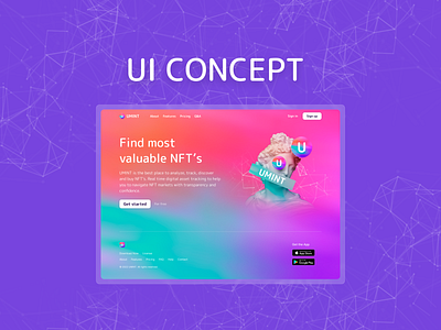 UMINT — NFT search service branding and UI (Concept)