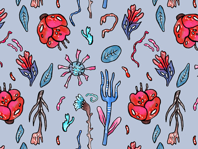 Pattern Design - Space Flowers