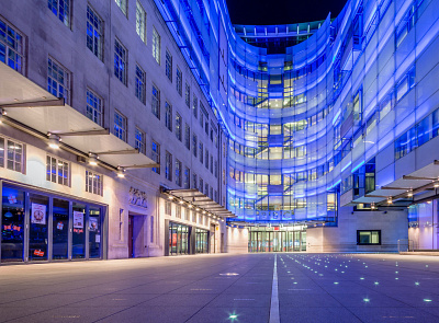 Lighting Design for The BBC Broadcasting House architecture digital lighting led lighting design public