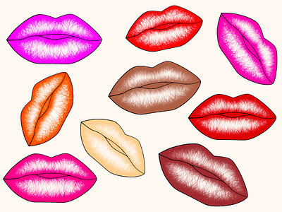 bright lipstick for a kiss beauty cosmetics drawing fashion illustration kiss lips lipstick makeup sketch