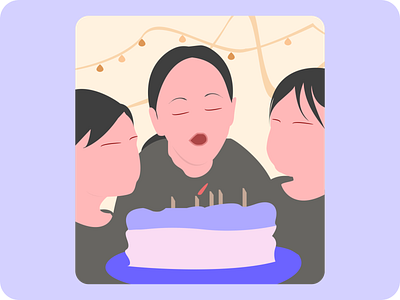 Birthday Illustration birthday birthday cake birthday card birthday celebration birthday party celebration design illustraion ui