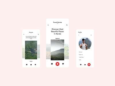 Travel Kerala App app design app ui branding design ui uidesign uiux ux uxdesign