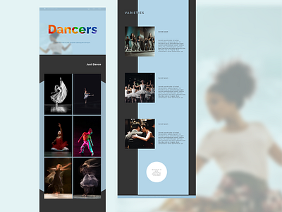 Website Design for Dancers dailyui dancer ui web web design webdesign website design