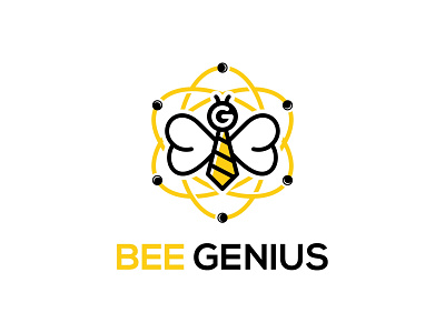Bee Genius Logo branding design graphic design illustration logo typography vector