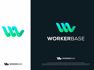 Workerbase Logo Design 3d animation app branding design graphic design illustration logo motion graphics typography ui ux vector w wb