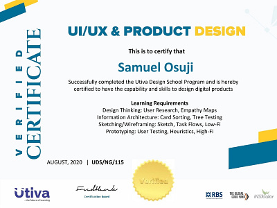 UI/UX & Product Design Certification branding design flat graphic design illustration logo typography ui ux vector