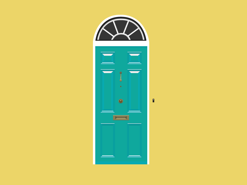 Blue Door door illustration red vector