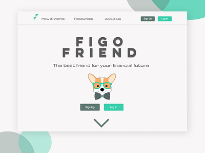 Landing Page; Figo Friend daily ui dailyuichallenge design ux webdesign website