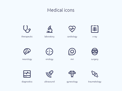 Medical icons brain gynecology icons medicine microscope stethoscope surgery web