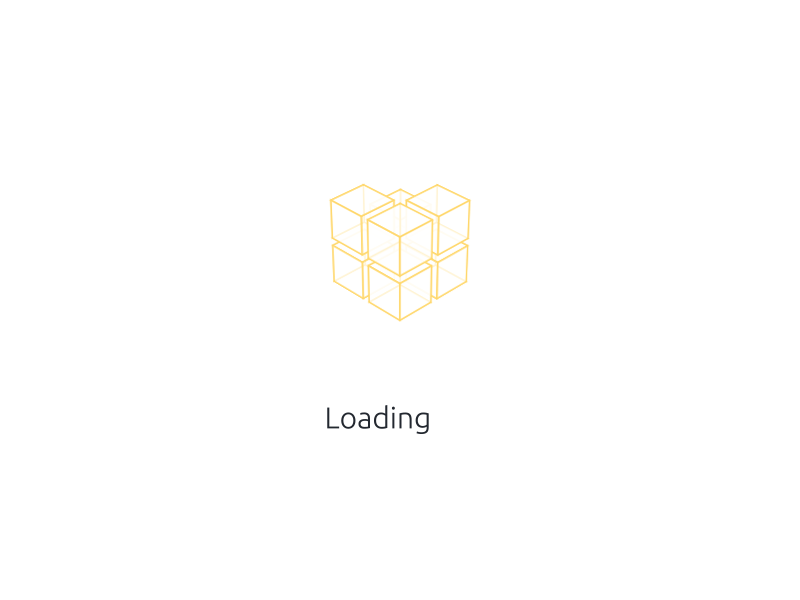 Cubic loader 3d animation app box cad cube gif loader