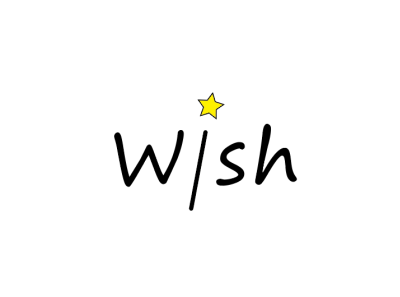 Wish logo colgo97 dream fun hobbies logotype typography wishes yellow and black