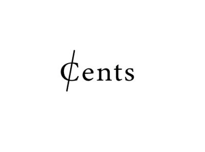 Cents logo artwork cents clean colgo97 coollogo currency fun illustration illustrator letterlogo logo logodesign minimal minimalist logo money typography