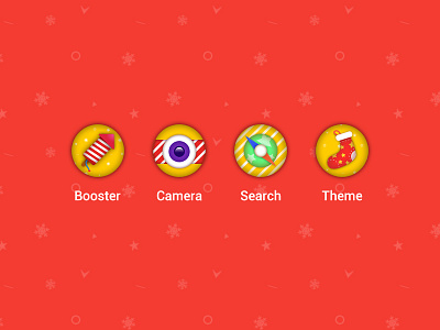 Xmas icon for Omniswipe booster camera christmas compass firecrackers search sock theme