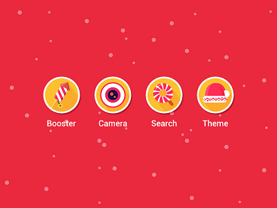 Xmas icon for Omniswipe booster camera candy christmas compass firecrackers hat search snow theme