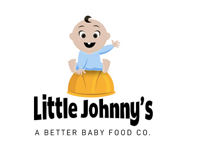 Little Johnny Baby Food Logo Concept 99designs adobe illustrator brand identity branding branding design childrens illustration freelancer hire me illustration playful logo