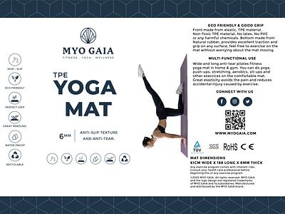 Myo Gaia Yoga Mat Label Design