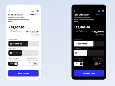 Daily UI 004 | Calculator app bank app dailyui figma fintech loan minimal product design ui uiux ux