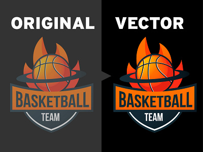 BASKETBALL logo Vector Tracing