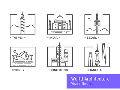 World Architecture architecture，icon，city