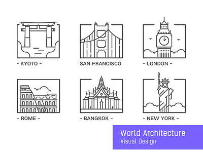 World Architecture architecture，icon，city