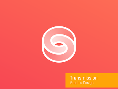 Transmission connection design graphic round transmission
