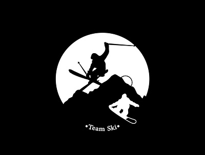 logo ski black