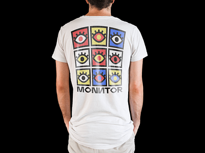 MONИTOR brand design brand identity branding branding design concept eyes graphic design identity logo monitoring pop art t shirt t shirt design typography