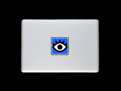 MONИTOR brand design brand identity branding eye graphic design identity macbook monitoring pop art sticker