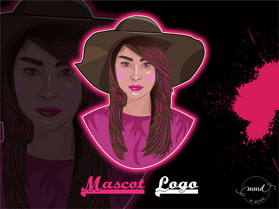 Face Mascot logo for female