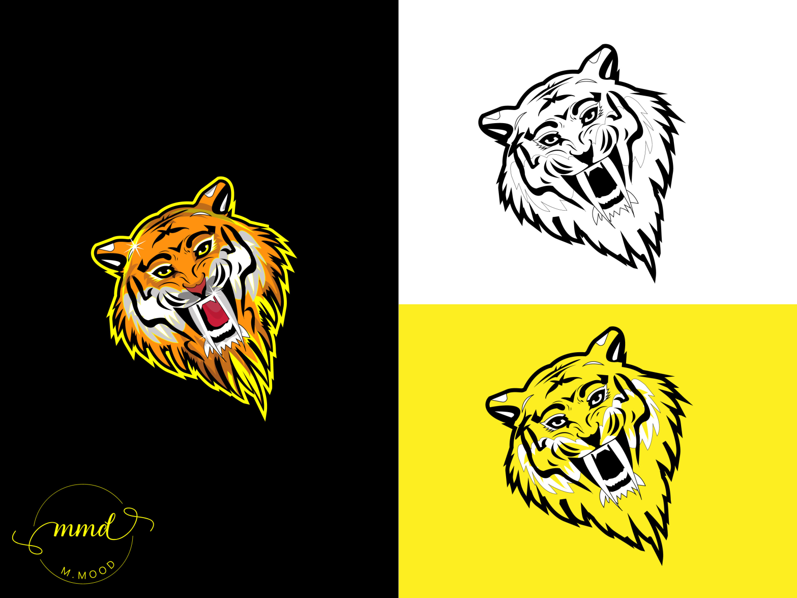 Tiger mascot logo design by Designer Mood on Dribbble