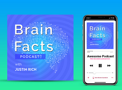 Brain Facts/Podcast cover art album cover art cover cover design design graphicdesigner podcast podcast cover art podcast design podcastcover poster art