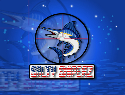 SALTY SNIPERZ / MASCOT LOGO art branding customlogo design fish fish logo fish vector art graphicdesigner illustration logodesign marlin logo mascot mascot character sketch vector