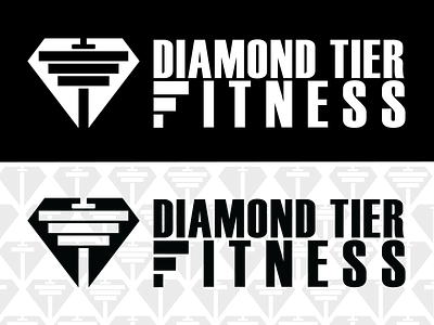 Diamond Tier Fitness branding design flat icon illustrator lettering logo minimal type typography