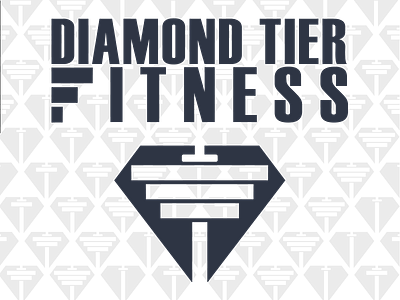 Diamond Tier Fitness Logo branding design flat icon illustrator lettering logo minimal type typography