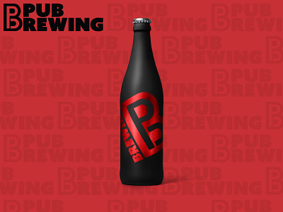 PUB Brewing branding design flat graphics icon illustrator lettering logo minimal typography